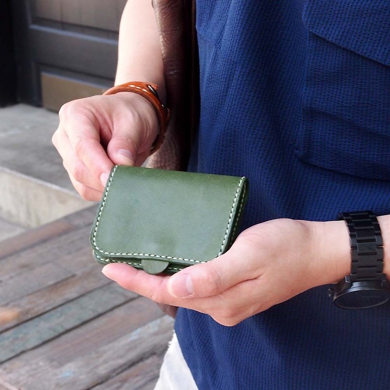 Japanese craftsperson cowhide pocket coin purse Made by HANDIIN - Coin Purses - Genuine Leather 
