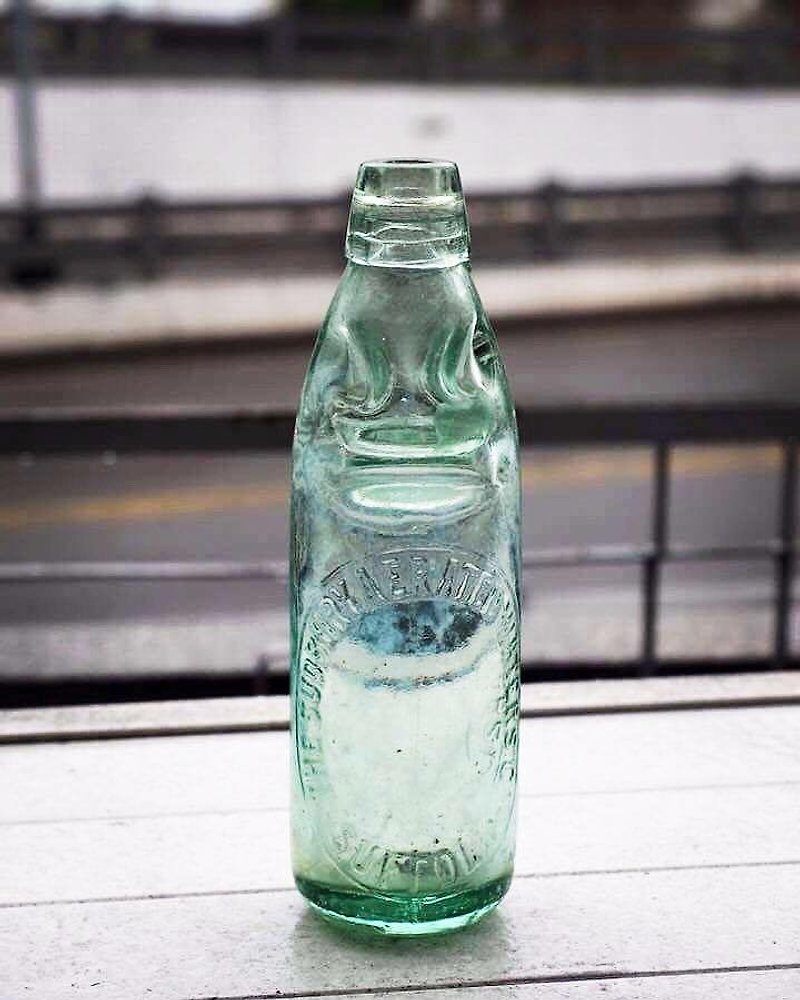 初期の古いボトルの英国システム - 置物 - ガラス 