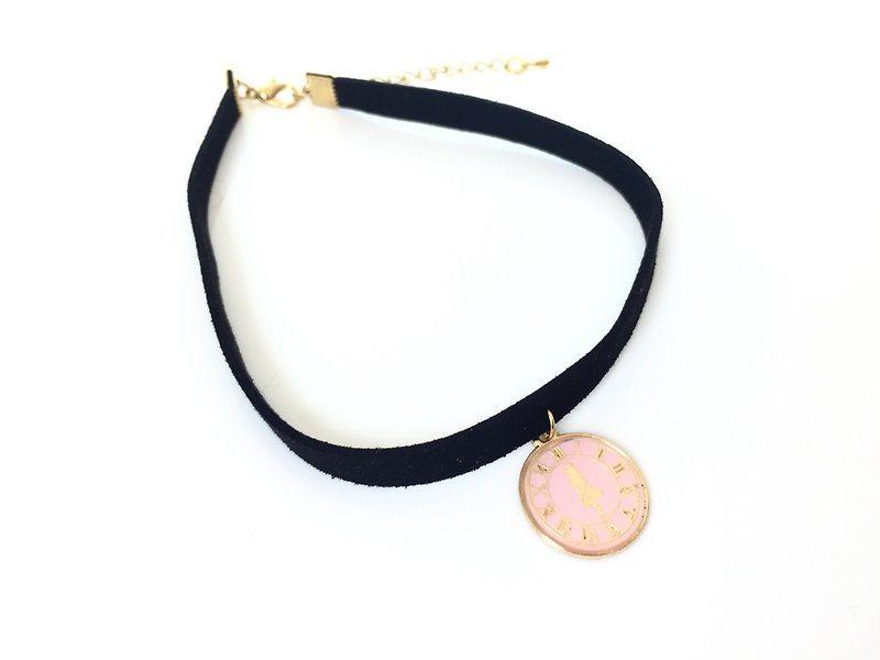"Alice Necklace-Pink Style" - Necklaces - Genuine Leather Pink