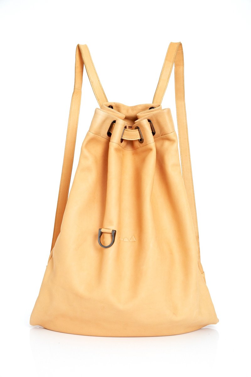 1ST MODERNレザーリュックサック、ADVENTURE URBAN BACKPACK、TAN - ナップサック - 革 ブラウン