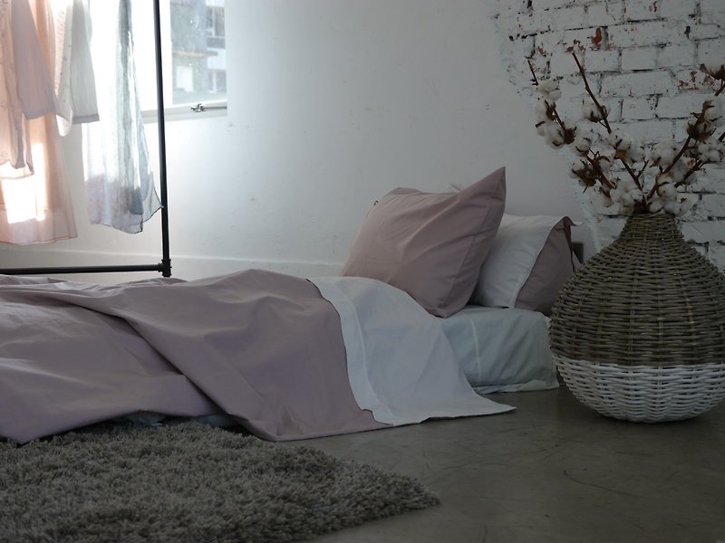 Rose-coloured you rose your organic cotton quilt Double standard - Bedding - Cotton & Hemp Pink