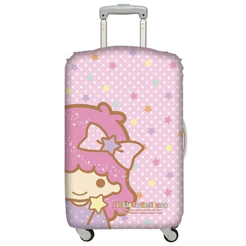 LOQI 行李箱外套│雙星仙子 臉譜L號 - 行李箱/旅行袋 - 其他材質 粉紅色