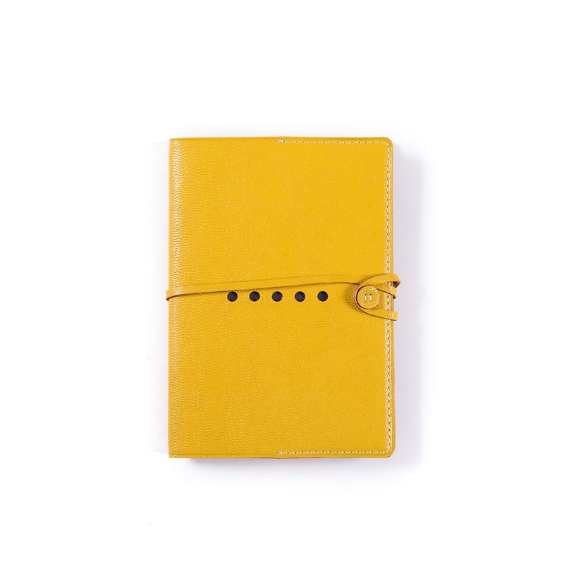 Patina leather handmade custom leather notebook A6 PDA · slipcase - สมุดบันทึก/สมุดปฏิทิน - หนังแท้ สีเหลือง