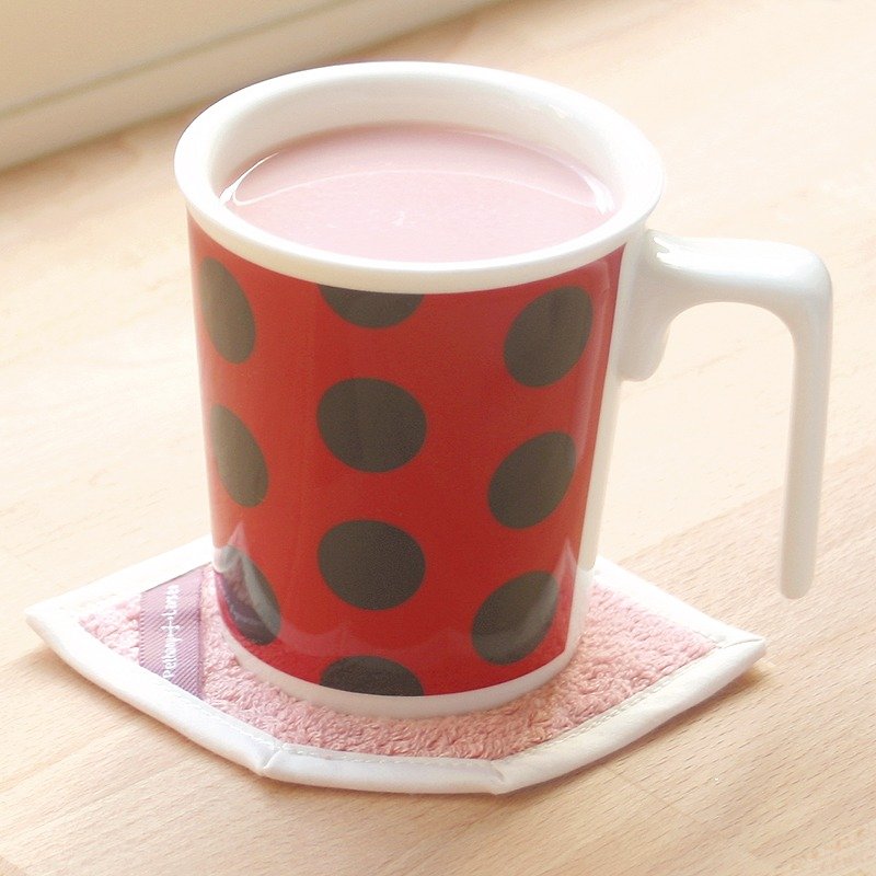 Kissing Mug & House Coaster Gift Set (Ladybug) - Mugs - Porcelain Red