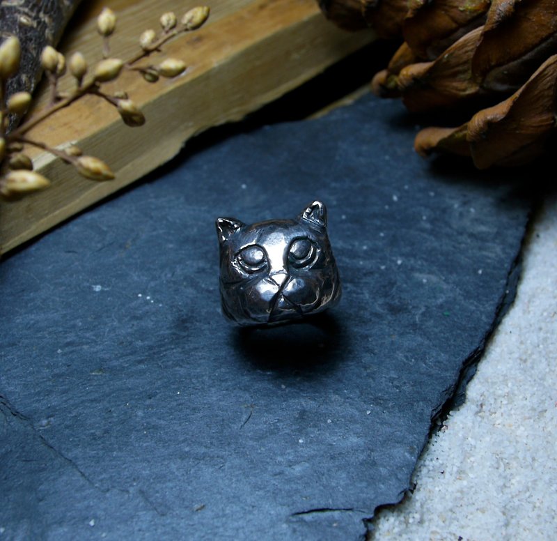 sliver 925 / sterling silver / cat-like dog / ring / custom - แหวนทั่วไป - เงินแท้ สีเงิน