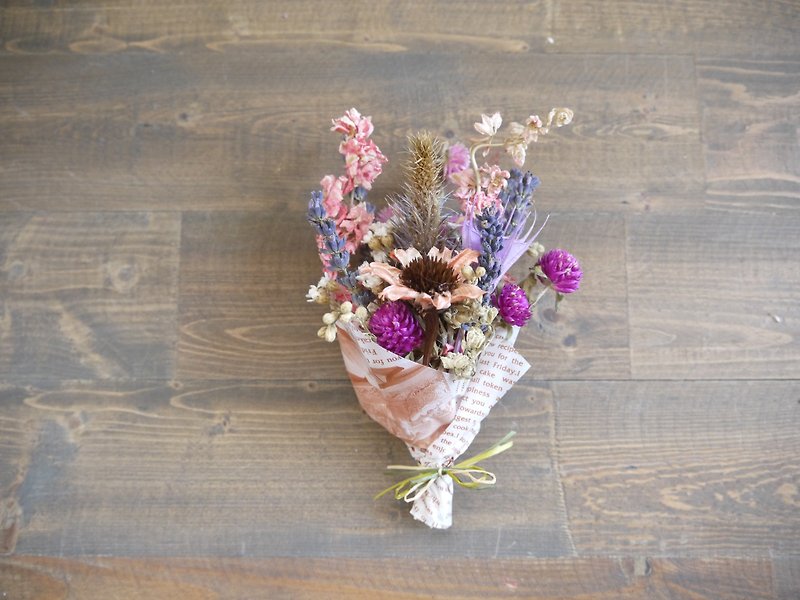 [Swallow] transfer large pink heart dried small bouquet No.12 - Plants - Plants & Flowers Pink
