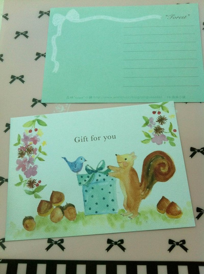 * Zoe's forest * gift for you postcard (cs14) - Cards & Postcards - Paper Green