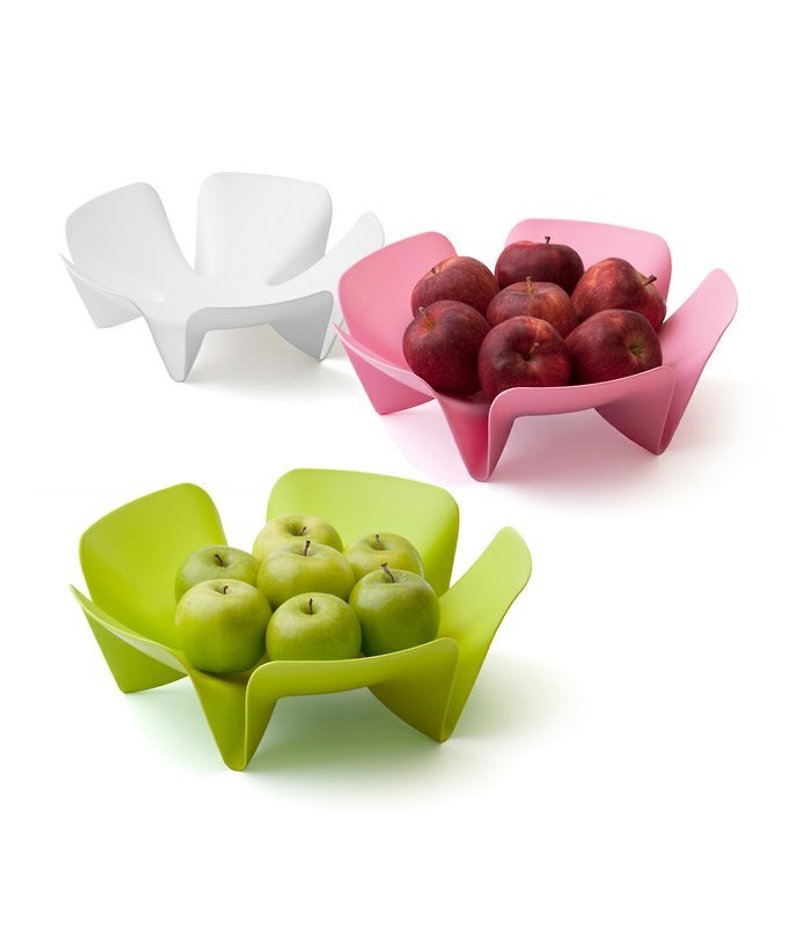 QUALY 花彩水果盤 - 廚具 - 塑膠 綠色