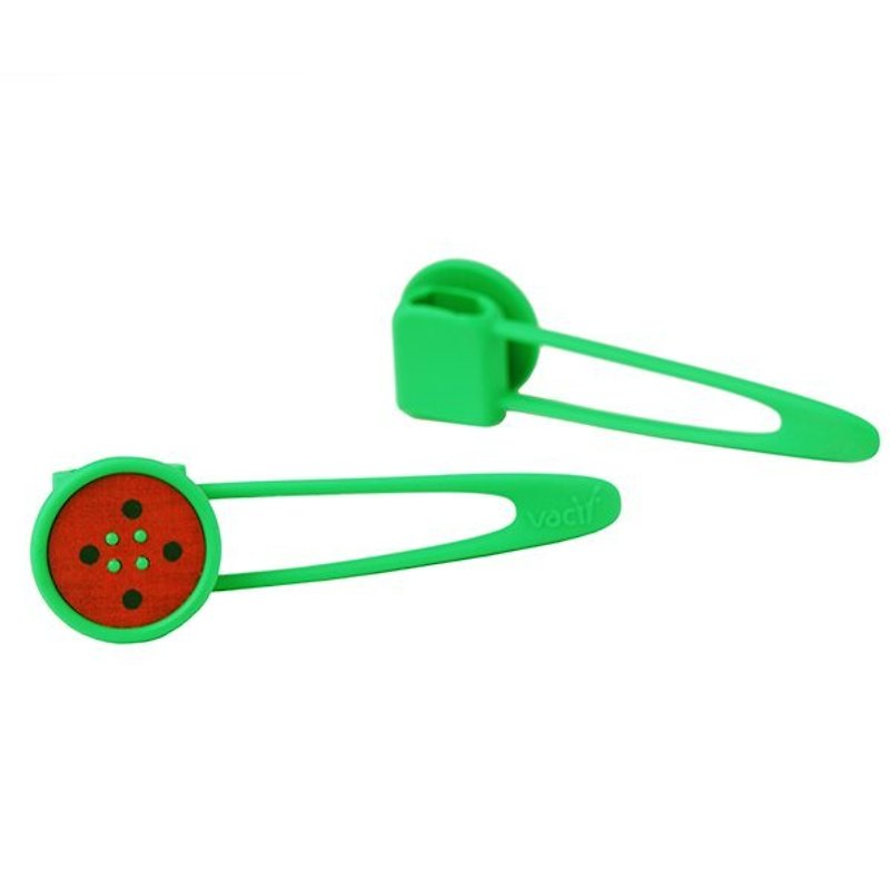 Vacii Haute Button Thread Finisher-Watermelon - ที่เก็บสายไฟ/สายหูฟัง - ซิลิคอน สีเขียว