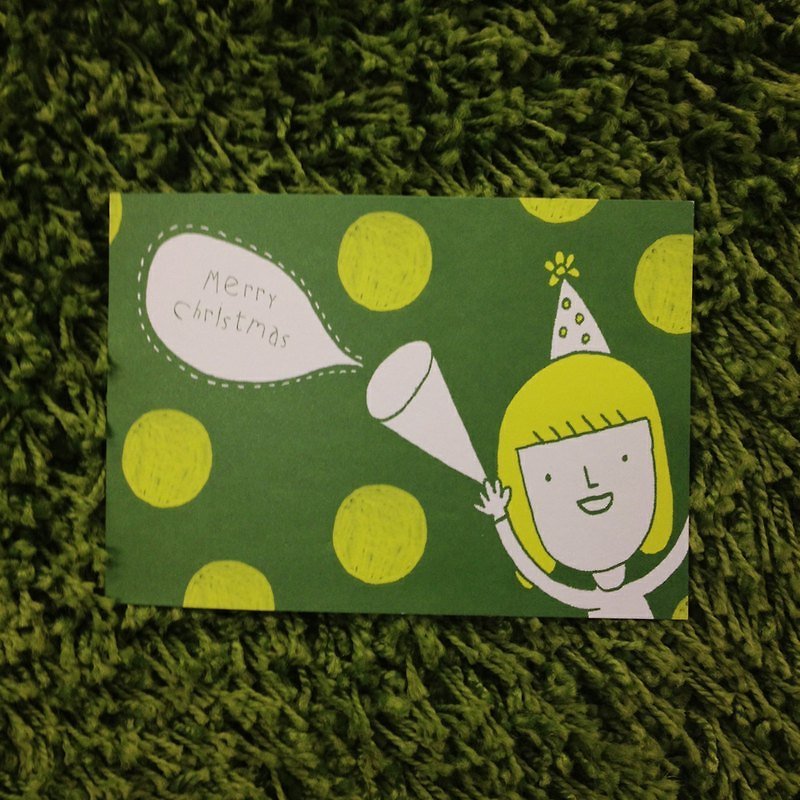 聖誕綠明信片 - 心意卡/卡片 - 紙 綠色