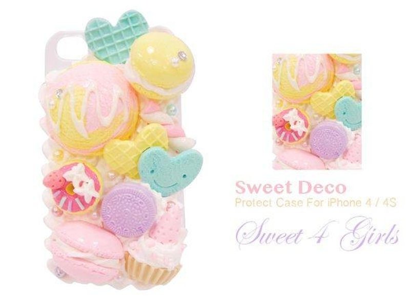 - Sweet4girls- total remittances cream dessert special handmade shell sweetheart dedicated iphone 5 4S 4 back cover protective shell protective sleeve custom - Phone Cases - Silicone Multicolor