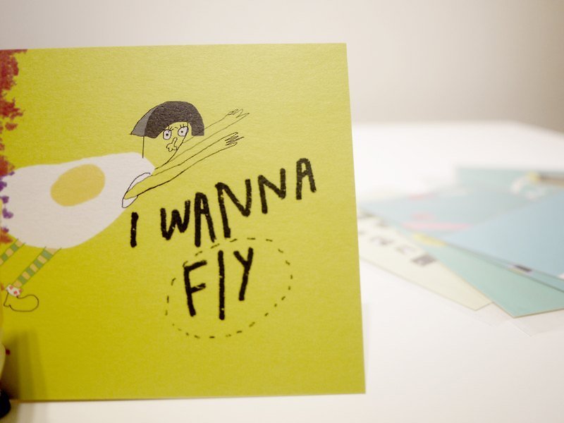 fly to you /明信片 - การ์ด/โปสการ์ด - กระดาษ สีเหลือง
