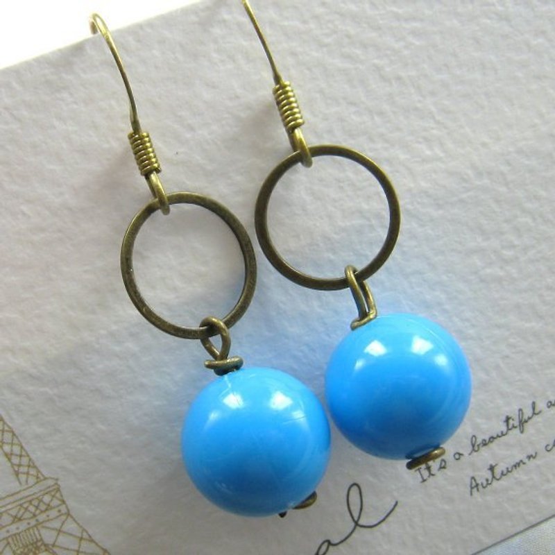 Simple bead earrings - ต่างหู - วัสดุอื่นๆ 