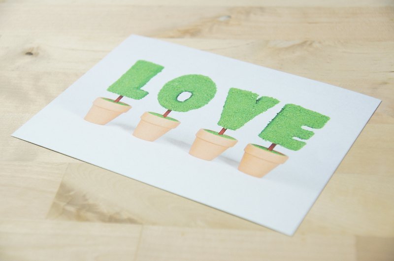 [BONSAI MAN] LOVE postcard - การ์ด/โปสการ์ด - วัสดุอื่นๆ 