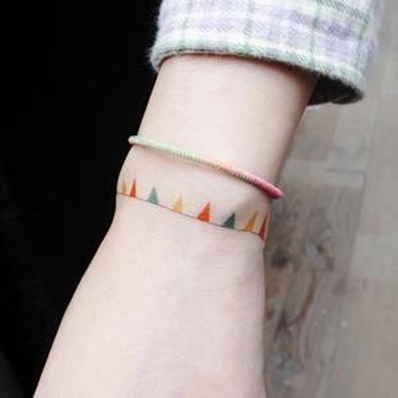 *tattoo* 派對小旗 刺青貼紙組合　1組2個同款 - 貼紙 - 紙 多色