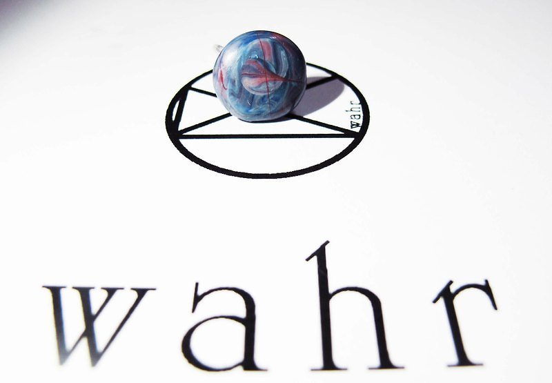 【Wahr】-夾式-混藍耳環 - ต่างหู - วัสดุกันนำ้ หลากหลายสี