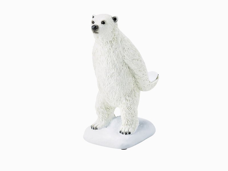 Japanese Magnets high-quality and super cute desktop phone holder / phone holder (polar bear) - Phone Stands & Dust Plugs - Other Materials White