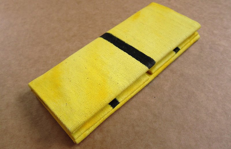 海苔蛋系列-長夾(限量 一件) - กระเป๋าสตางค์ - วัสดุอื่นๆ สีเหลือง