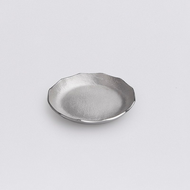 Pure tin storage tray_polygon (small) - Small Plates & Saucers - Other Metals Gray
