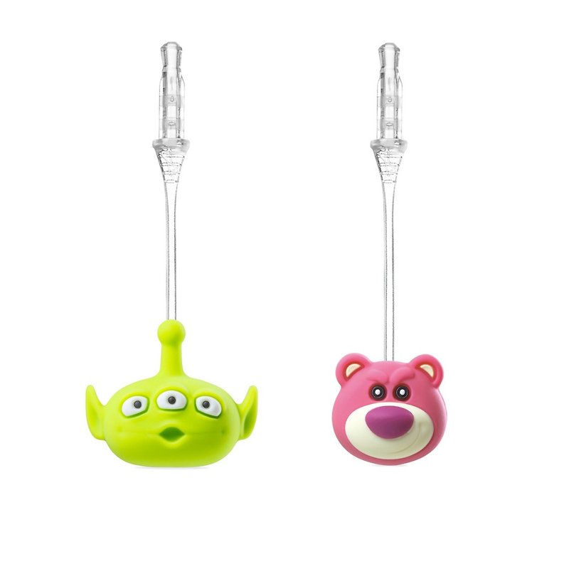 Bone / Charm Plug Bouncing dust plug - Bear brother / three-eyed alien - Phone Stands & Dust Plugs - Silicone Multicolor