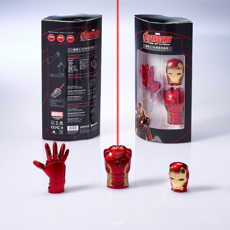 InfoThink Iron Man 3C Collections Edition (3 in) - แฟรชไดรฟ์ - พลาสติก สีแดง