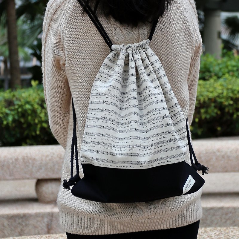 After the beam port backpack Silverbreeze ~ ~ Score (B59) - Drawstring Bags - Other Materials Black
