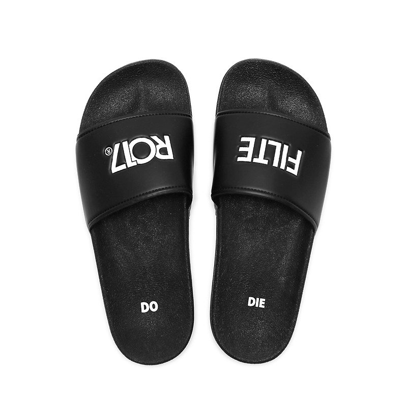 Filter017 DOORDIE Slide Sandals Slippers - Slippers - Waterproof Material Black