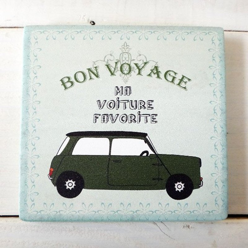 COSTER-WOODEN-VOITURE-GREEN - Coasters - Wood Multicolor
