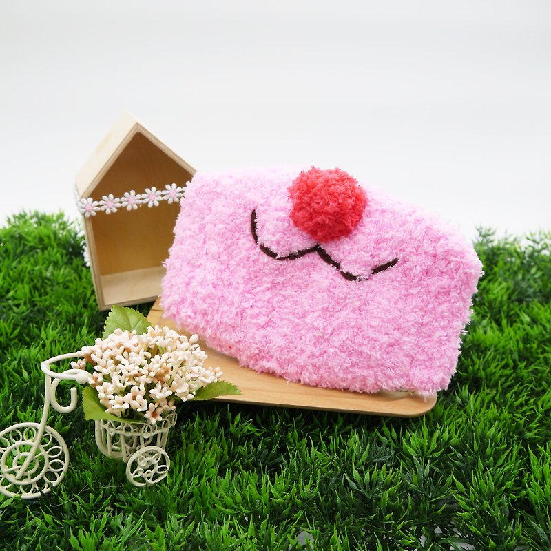 綿菓子動物mask-レッド鼻のウサギの宝物 - マスク - その他の素材 ピンク