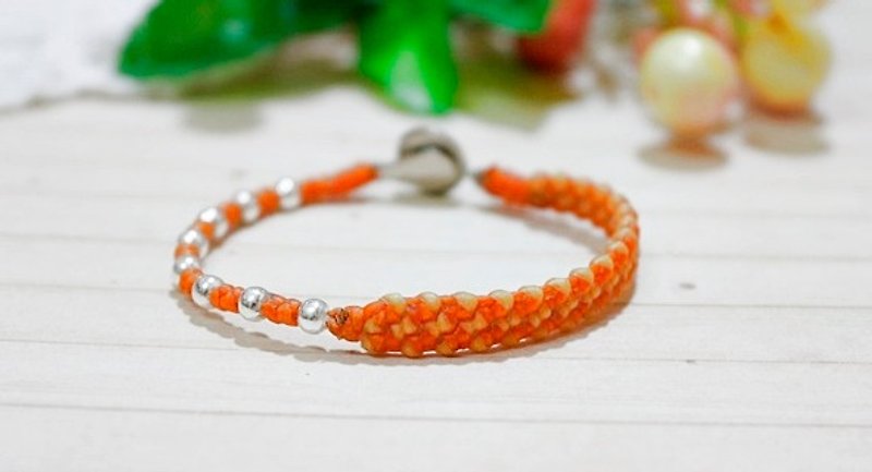 Thai silk wax line X silver jewelry _ half a dream / / can choose color / / - limited * 1 - Bracelets - Wax Orange