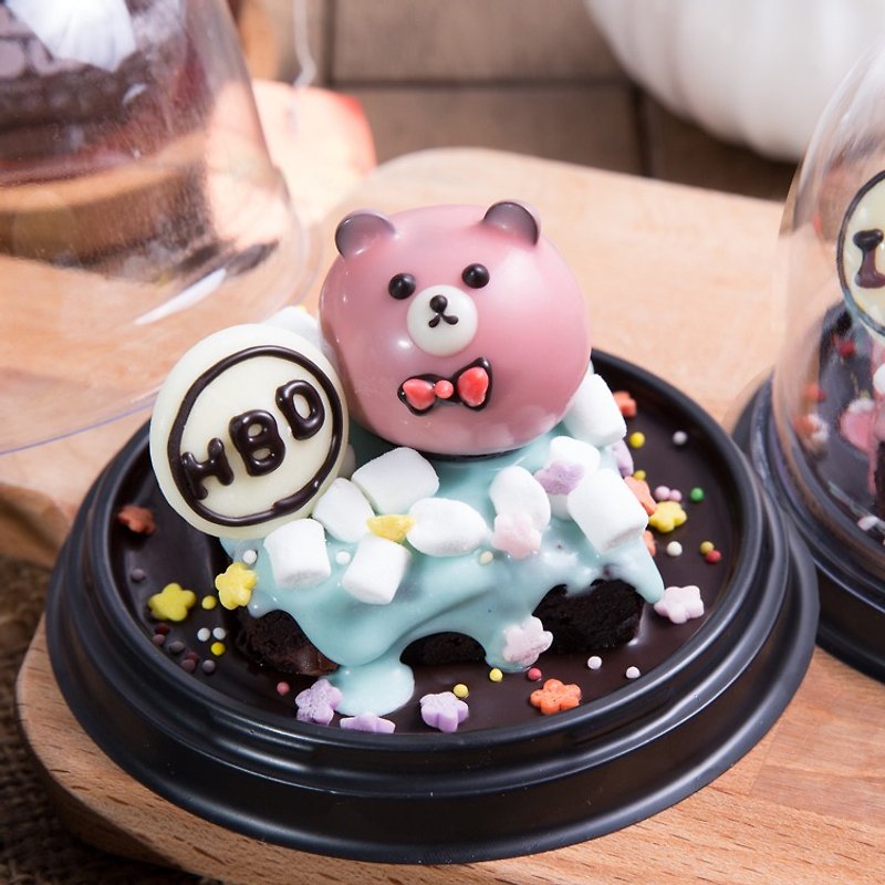 小熊雪花球布朗尼 - 迷你蛋糕 1~2人分享 客製化立體小蛋糕 - 蛋糕/甜點 - 新鮮食材 多色