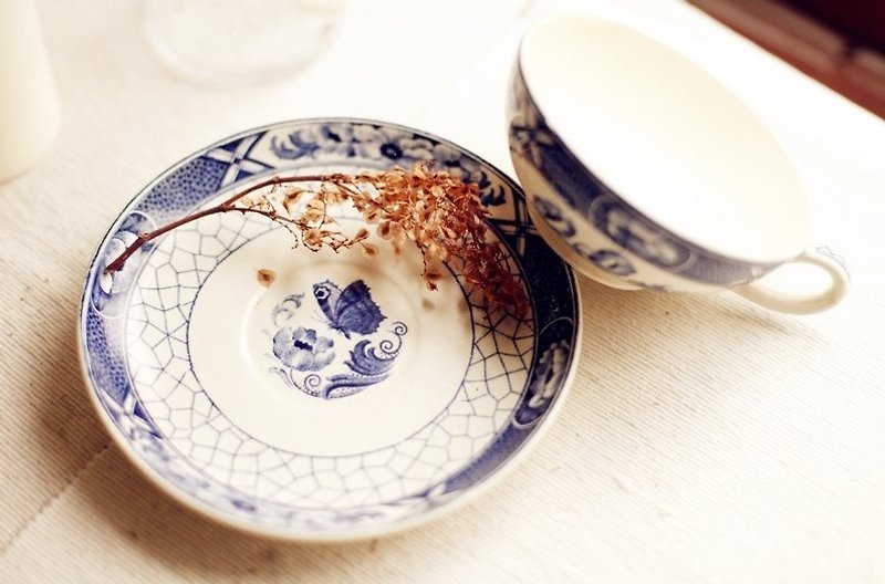 Good day [fetish] VINTAGE Royal Dutch porcelain tea set - ถ้วย - เครื่องลายคราม สีน้ำเงิน