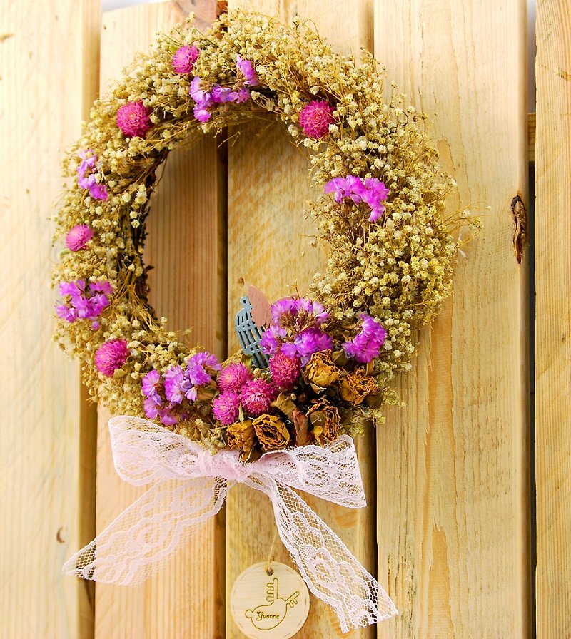 Sky and stars - Full Hand-made dried wreaths - ตกแต่งต้นไม้ - พืช/ดอกไม้ หลากหลายสี