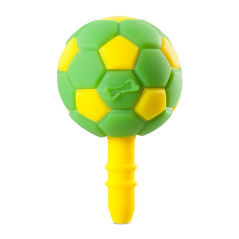 Football DIY Headphone Plug (Yellow-Green) - Headphones & Earbuds - Silicone Multicolor