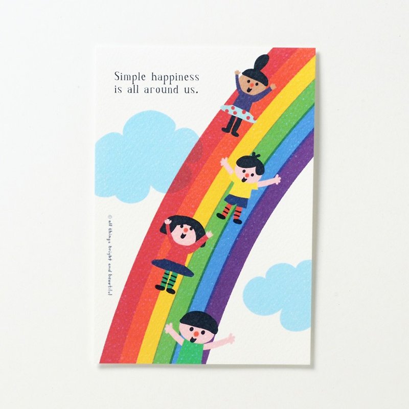 Simple happiness is all around us - Cards & Postcards - Paper Multicolor