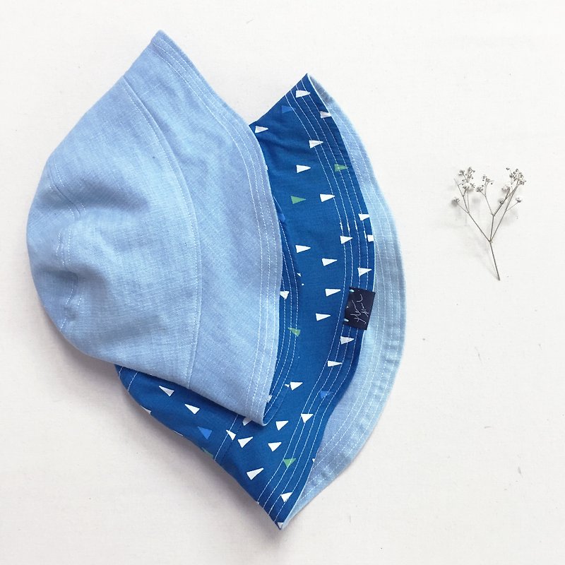 MOM & KIDS paternity sided hat | triangle / last group / child mummy M 58 + M 52 - Other - Other Materials Blue