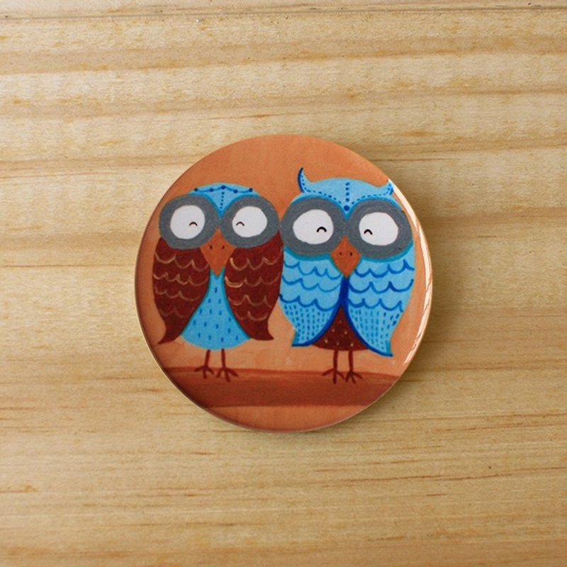 Pins | Love Owl - เข็มกลัด - วัสดุอื่นๆ สีส้ม