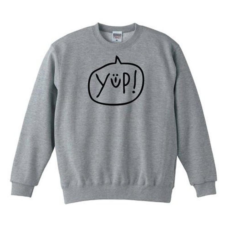 yup! sweatshirt - Unisex Hoodies & T-Shirts - Cotton & Hemp Gray
