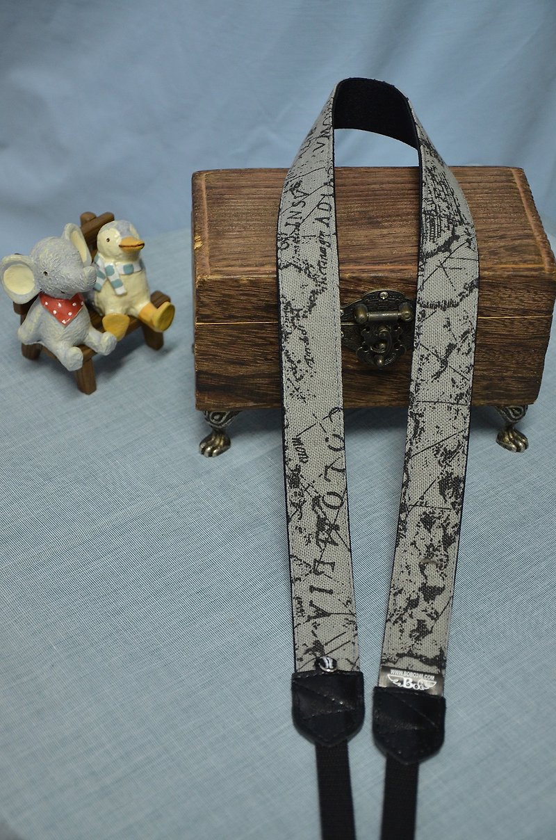 Ancient Map Relief Strap Camera Strap Ukulele Camera Strap - Camera Straps & Stands - Other Materials 