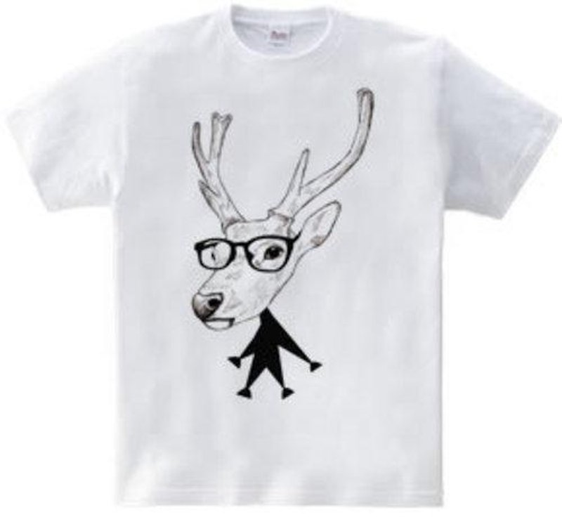 Comical　deer（T-shirt　5.6oz） - Tシャツ - その他の素材 ホワイト