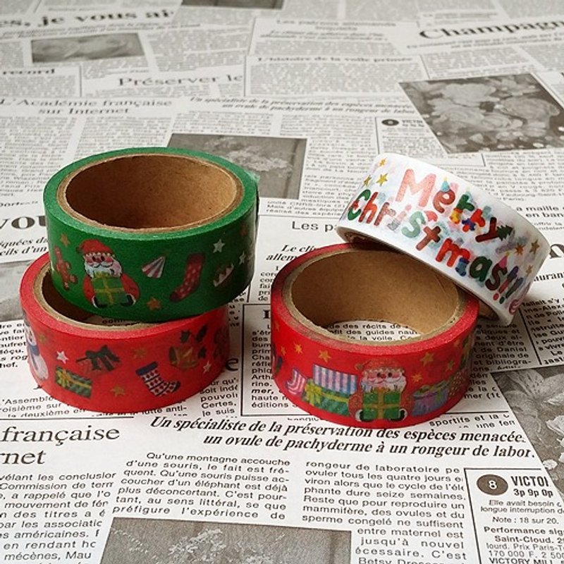 amifa 和紙膠帶 2014 Xmas 4入組【快樂耶誕節 (28409)】 - Washi Tape - Paper Red