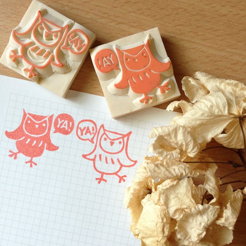 Owl SAY YA! Pair of chapters - Other - Other Materials Orange