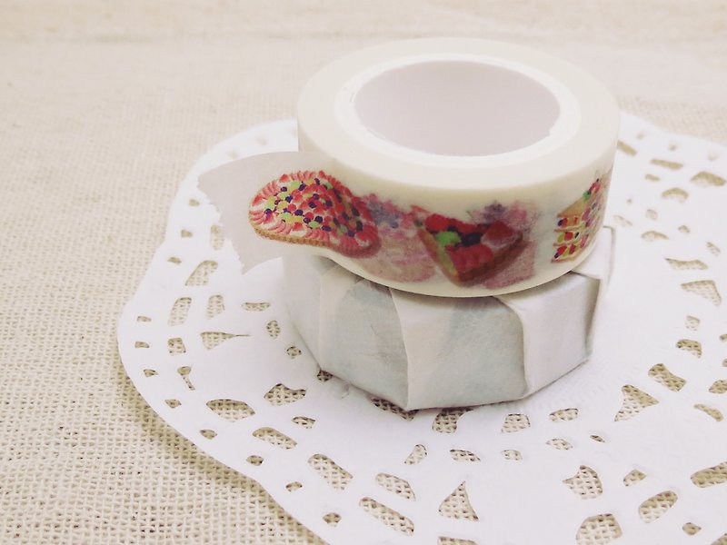 [Illustration] paper tape dessert Project - Western -15mmx10M - Washi Tape - Paper Red