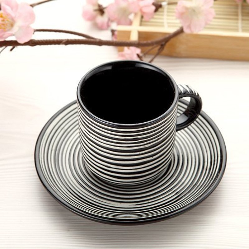 【Glaze】Coffee cup, tea cup and tray set - Mugs - Other Materials 