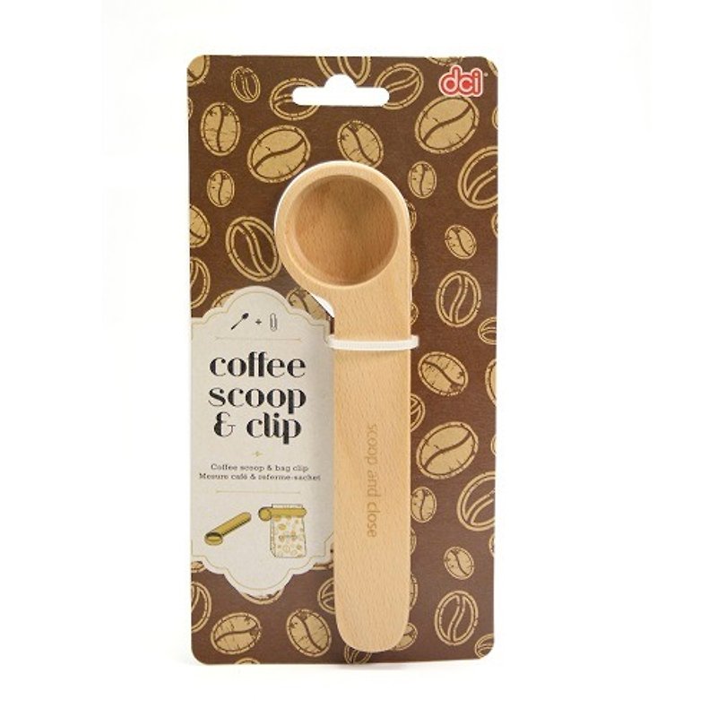 【DCI】二合一封口咖啡量匙 - 刀/叉/湯匙/餐具組 - 木頭 