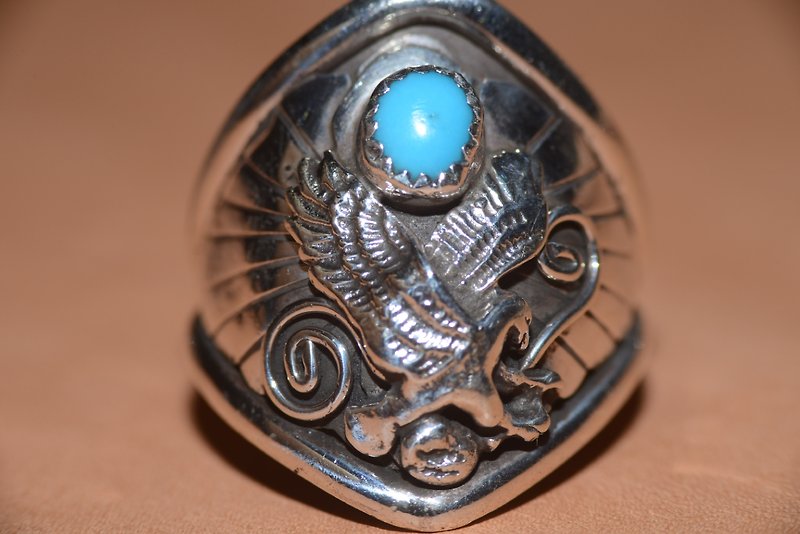NAVAJO sterling silver ring should always be Indian style, hippie, thunder, heavy machine, American, Indian - แหวนทั่วไป - โลหะ 