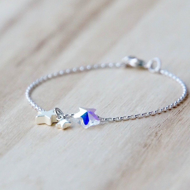 ITS-883 [silver chain · fairy tale star sky] pendant bracelet. - สร้อยข้อมือ - โลหะ สีเงิน