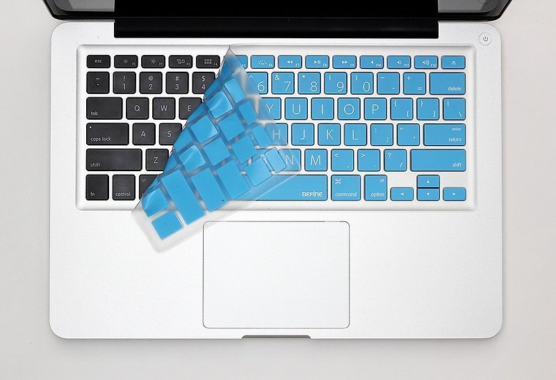 BEFINE MacBook Pro 13/15/17 special keyboard protective film (KUSO English Lion Edition) blue and white (8809305221279) This version without phonetic - Computer Accessories - Other Materials Blue