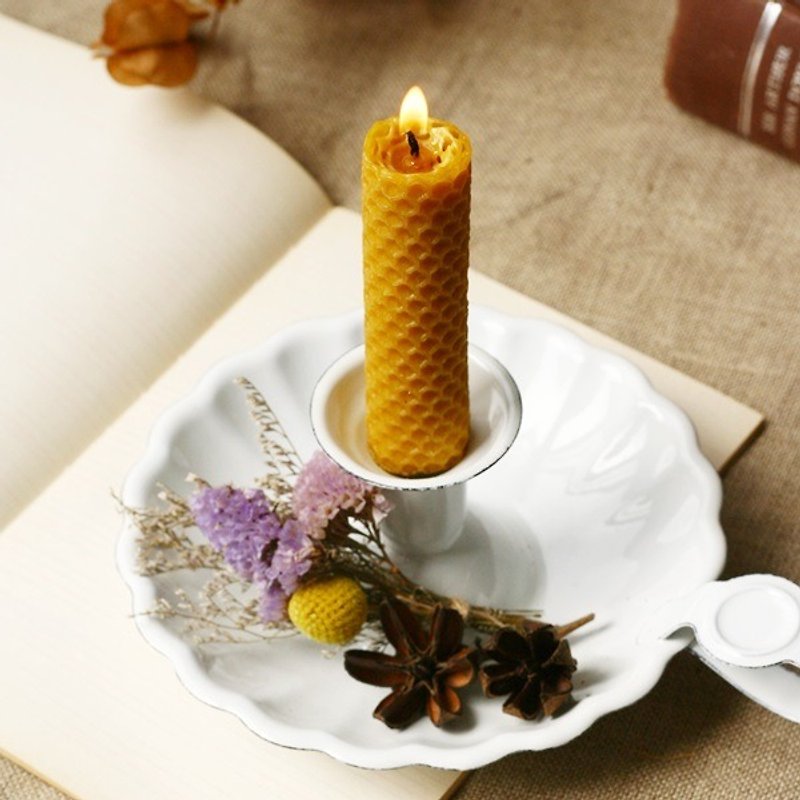 4th floor apartment feel [oil beeswax candles. Small cabbage] - Candles & Candle Holders - Wax Brown