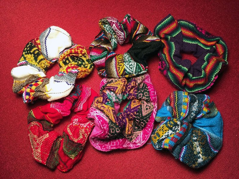 祕魯多彩編織髮圈-6色 - 髮夾/髮飾 - 其他材質 多色